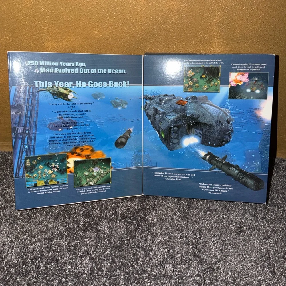Submarine Titans PC Video Game 2000 Rated E For Everyone Used Pre Owned Vintage.